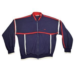 Vintage Christian Dior Monsieur Sweater Full Zip Mens XL Red White Blue